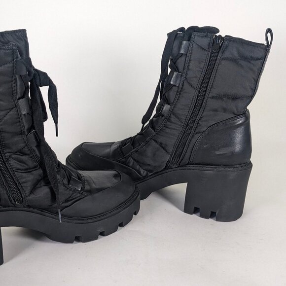 Steve Madden Pieper Lace-Up Lug Sole Chunky Heel Combat Boots Size 10M - NEW - Picture 7 of 7